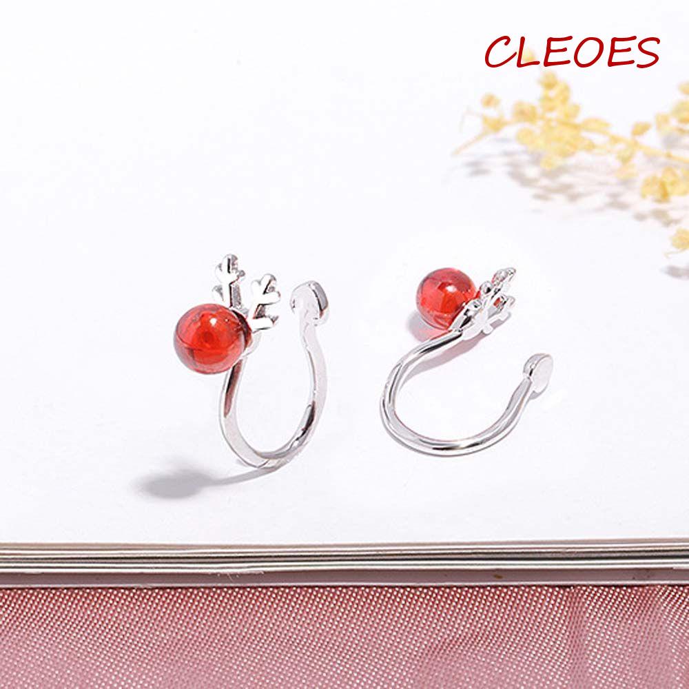 CLEOES Bộ 2 Khuyên Kẹp Sụn Tai Đính Ngọc Trai Thời Trang