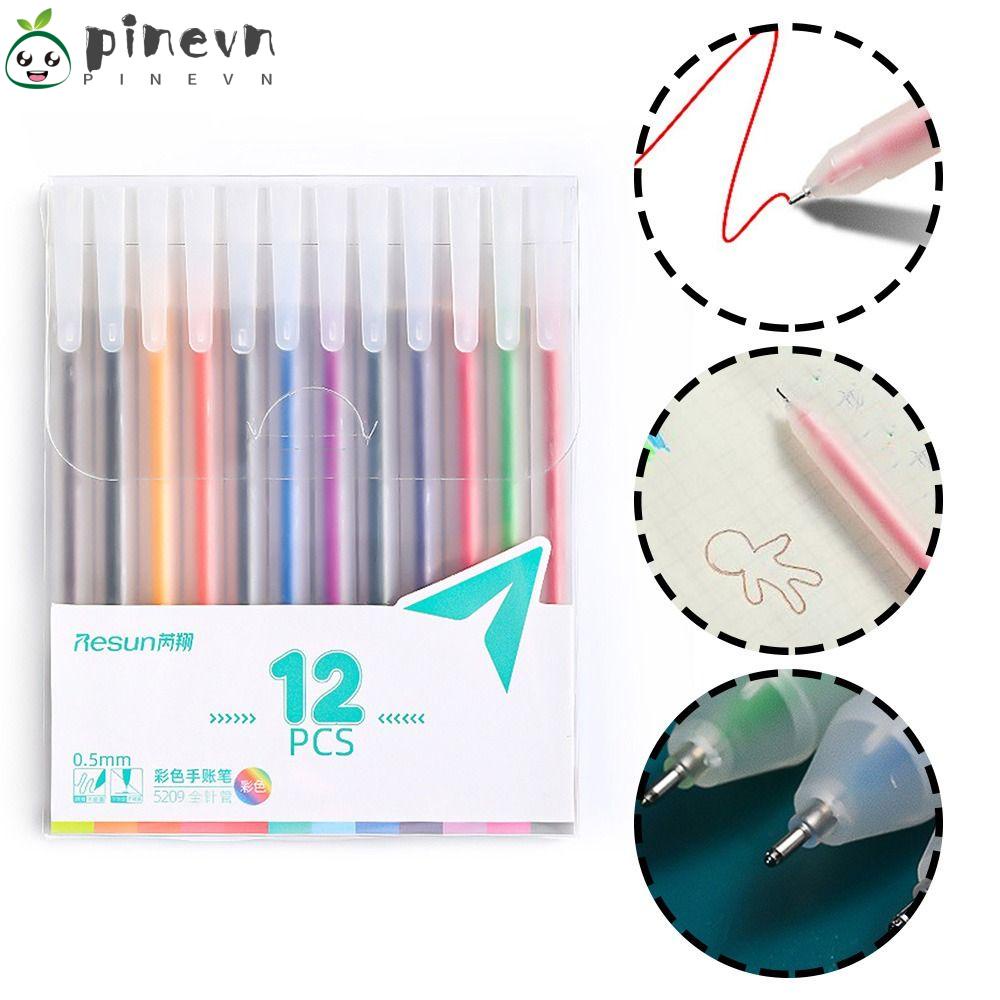 PINEVN Set 12 Bút Bắt Sáng Nhiều Màu Sắc Thời Trang