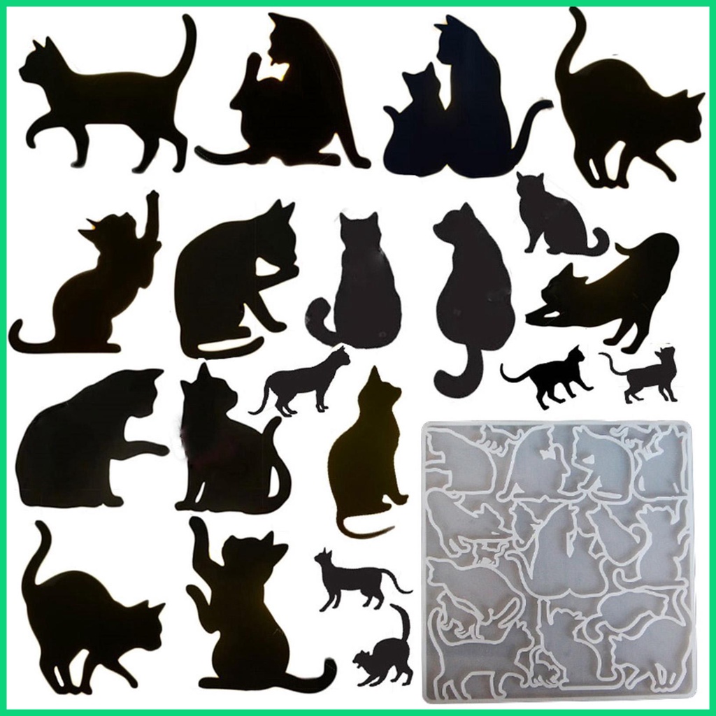 Khuôn Silicone Làm Nhựa Resin Thủ Công DIY Hình Mèo Cho jiwvn Jwvn