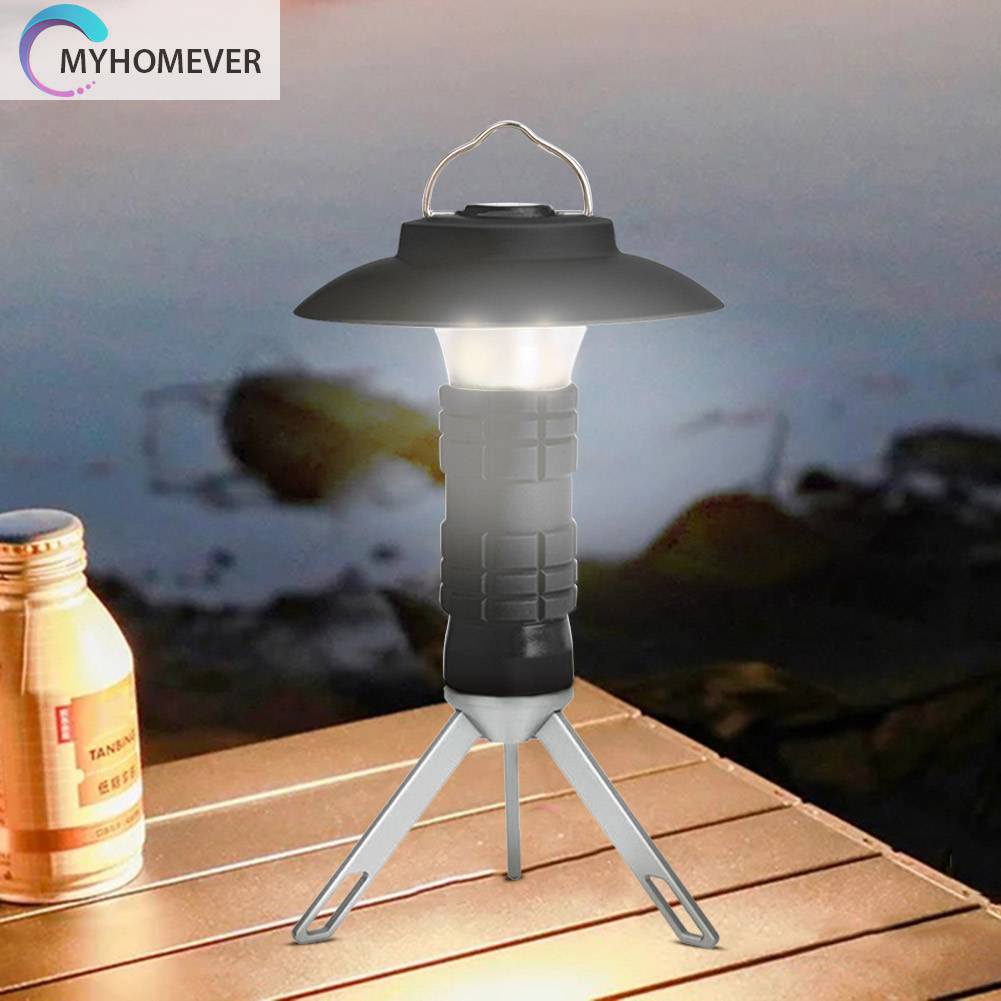 Đèn Cắm Trại 2200mAh Chống Thấm Nước 200LM Kèm Đế Chụp Đèn