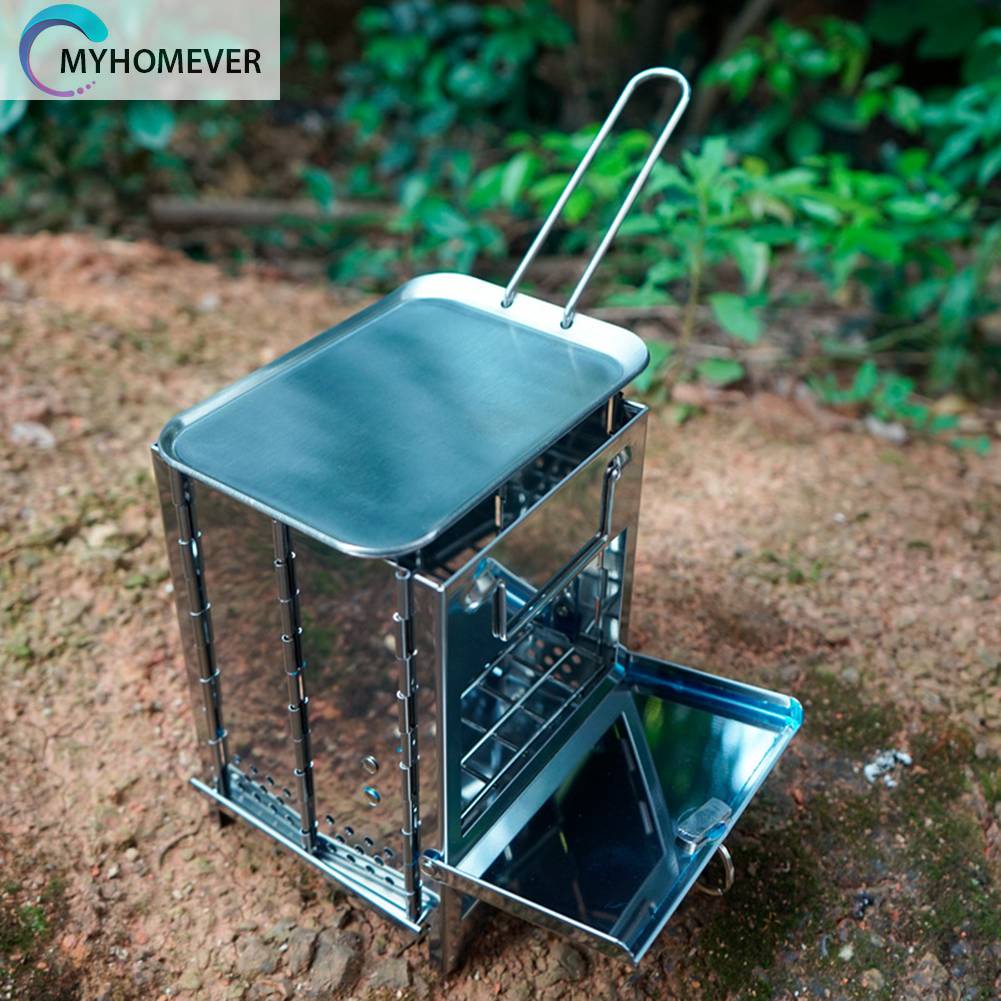 Đĩa Nướng Bbq Bằng Thép Không Gỉ Có Tay Cầm Có Thể Tháo Rời Tiện