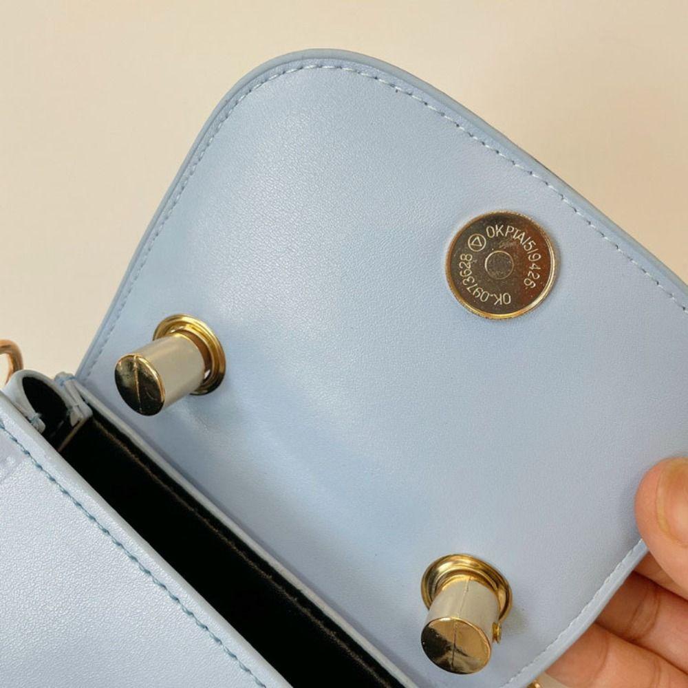 FALLFORBEAUTY Túi Xách Đeo Vai Hình Yên Ngựa Gấu Hoạt Hình Phối Dây Xích Đơn Giản Cho Tiệc Tùng