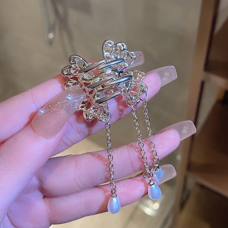 Kẹp Tóc Hình Bướm Đính Ngọc Trai Giả Phong Cách INS Tinh Tế Thời Trang Cho Nữ