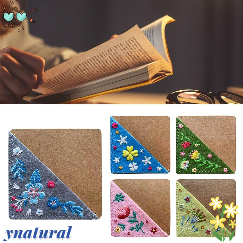 YNATURAL Set 2 Thẻ Đánh Dấu Trang Sách Hình Hoa Xinh Xắn