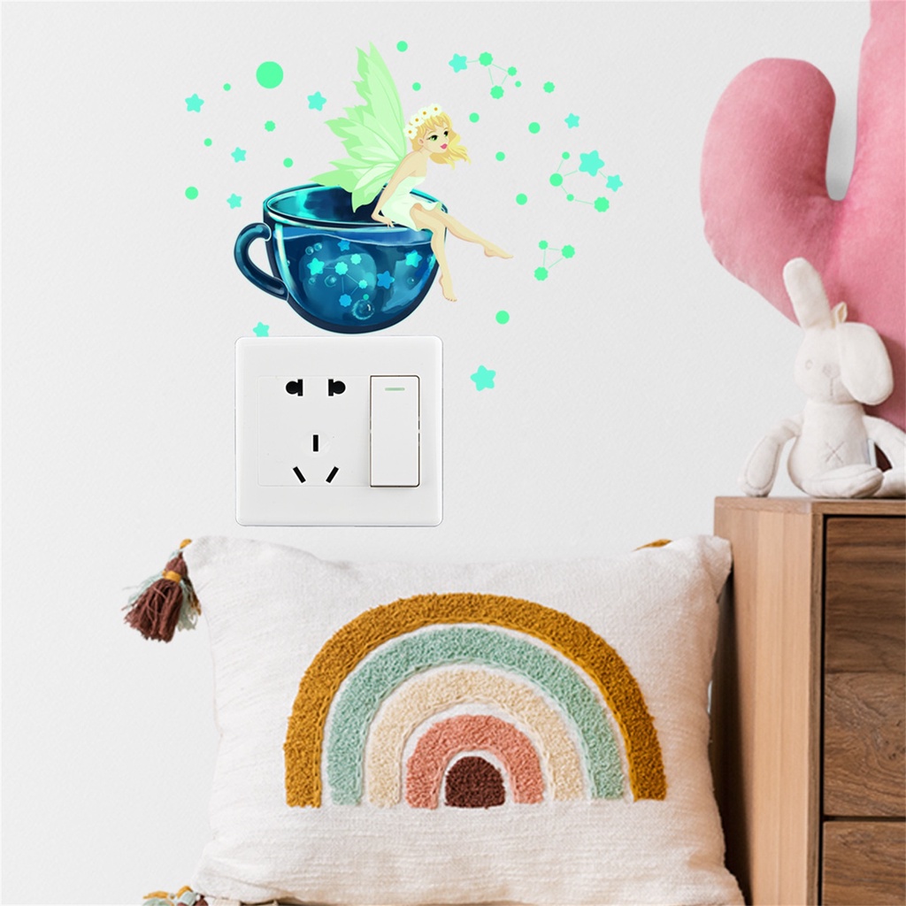 Miếng Dán Tường Bằng PVC Phát Quang Tự Dính Trang Trí Nhà Cửa