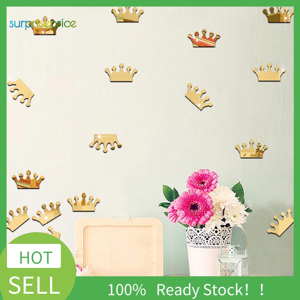 Bộ 18 Miếng Dán Tường Bằng Acrylic Tráng Gương Hình Đám Đông Độc Đáo Trang Trí Nhà Cửa / Khách Sạn