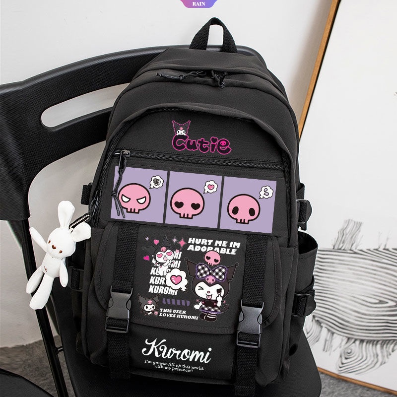 Sanrio Kuromi Ba Lô Đi Học Đựng Laptop Chống Thấm Nước Sức Chứa Lớn Phong Cách Hàn Quốc Cho Học Sinh [RAIN]