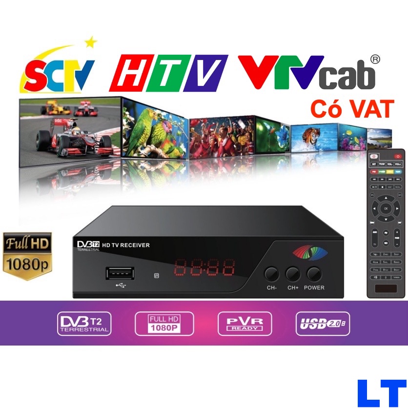 Đầu thu truyền hình số mặt đất DVB-T2 SCTV, VTC, HTV, VTV Cab JN-820T2