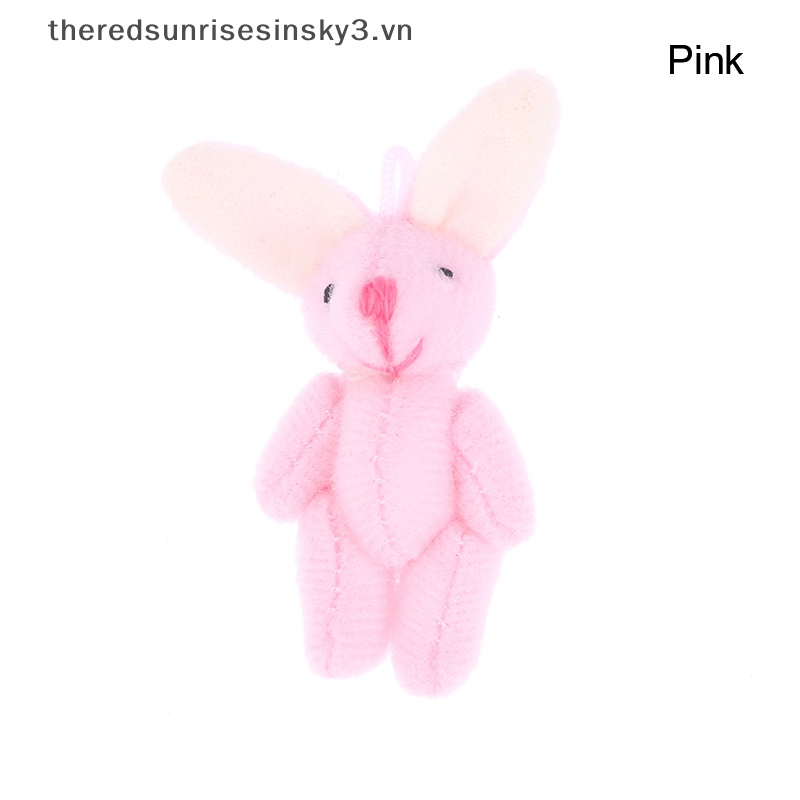 Búp Bê Thỏ Nhồi Bông Mềm Mại 4.5CM Treo Móc Khóa / Ba Lô / Túi Xách Trang Trí Nhà Cửa