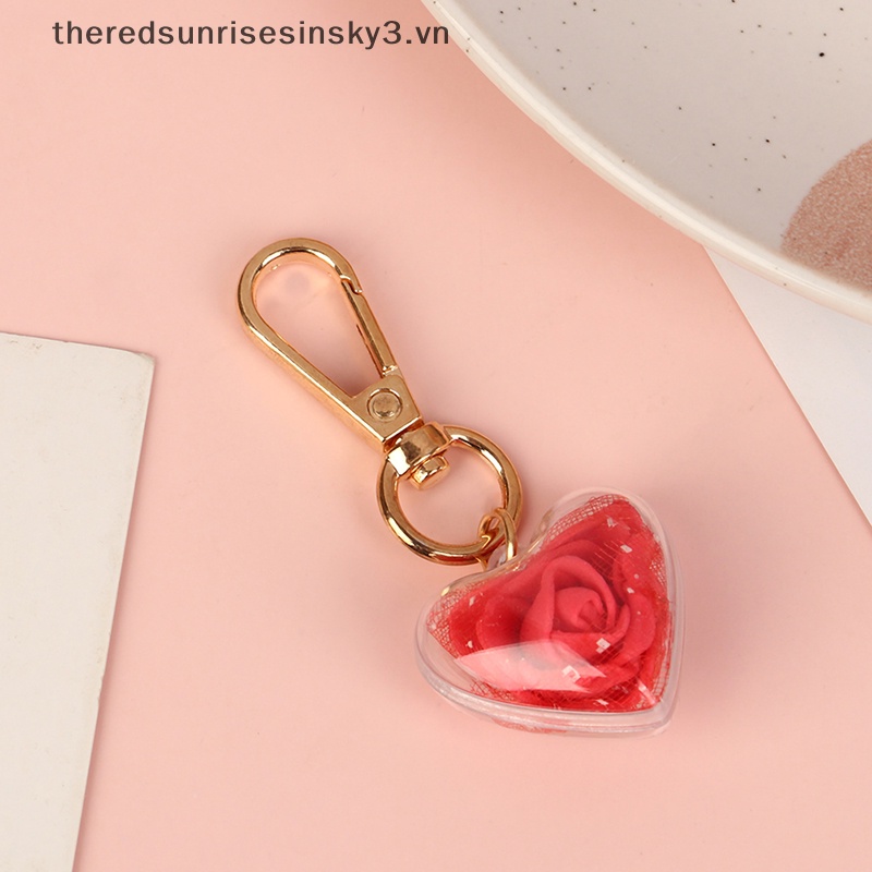 # # Móc Chìa Khóa Xe Hơi / Túi Xách Trang Trí Hình Hoa Hồng / Trái Tim Thời Trang Thích Hợp Làm Quà Tặng Cho