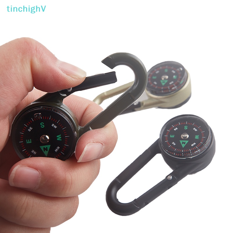 [TinchighV] Móc Khóa La Bàn Hai Mặt Mini Bằng Kim Loại Dùng Khi Leo Núi Ngoài Trời [Mới]