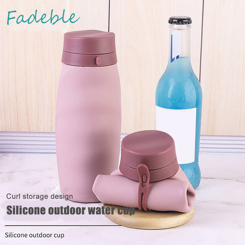 Bình Nước Silicone 580ML Có Thể Gấp Gọn Tiện Lợi Khi Đi Du Lịch