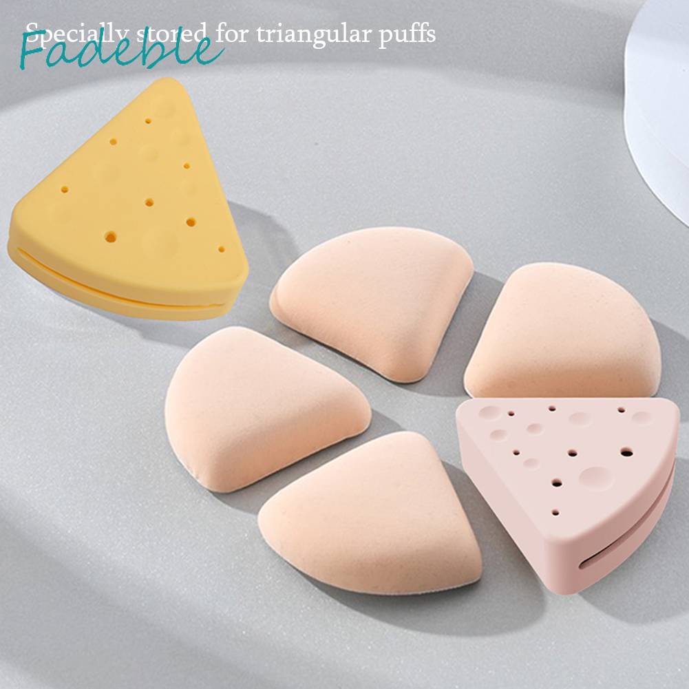 Hộp Đựng Mút Trang Điểm Silicone Hình Tam Giác Tiện Lợi Cho Đi Du Lịch