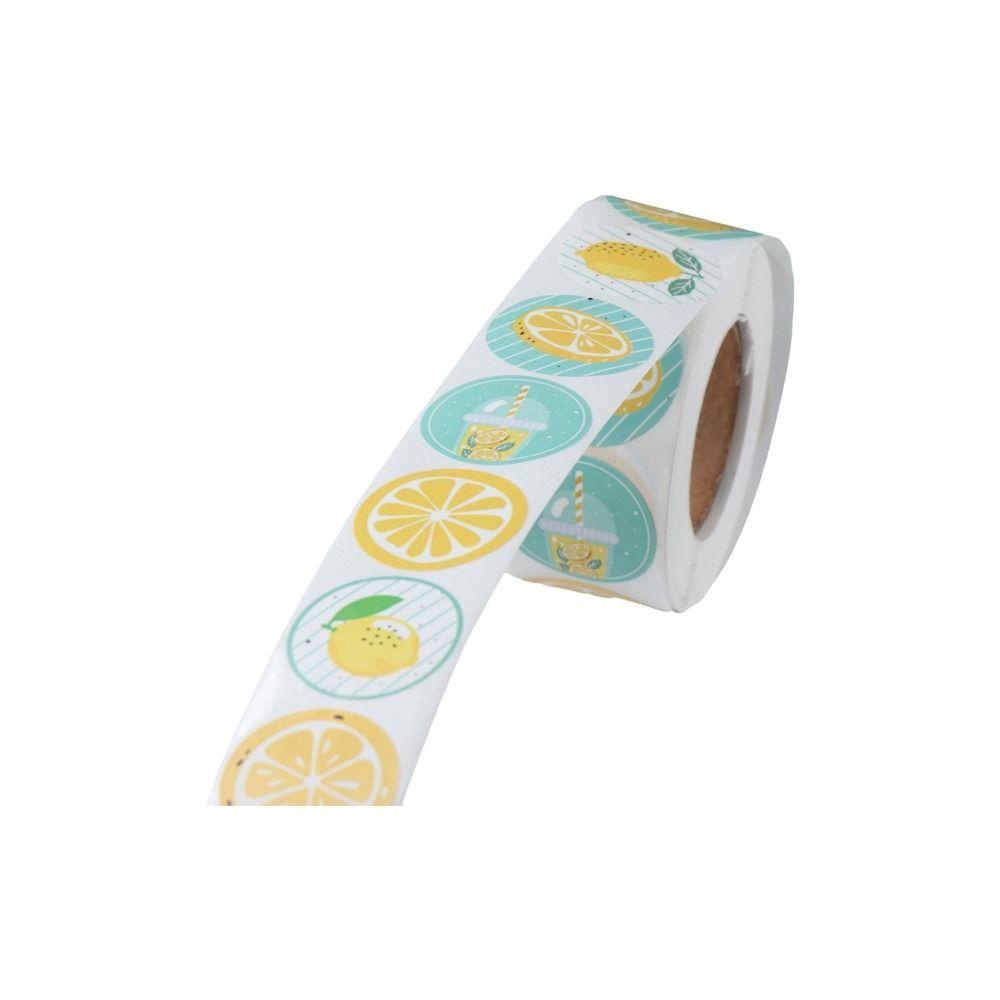 CHOOKEY Miếng Dán Tự Dính Hình Tròn In Họa Tiết Trái Cây Dễ Thương Dùng Trang Trí