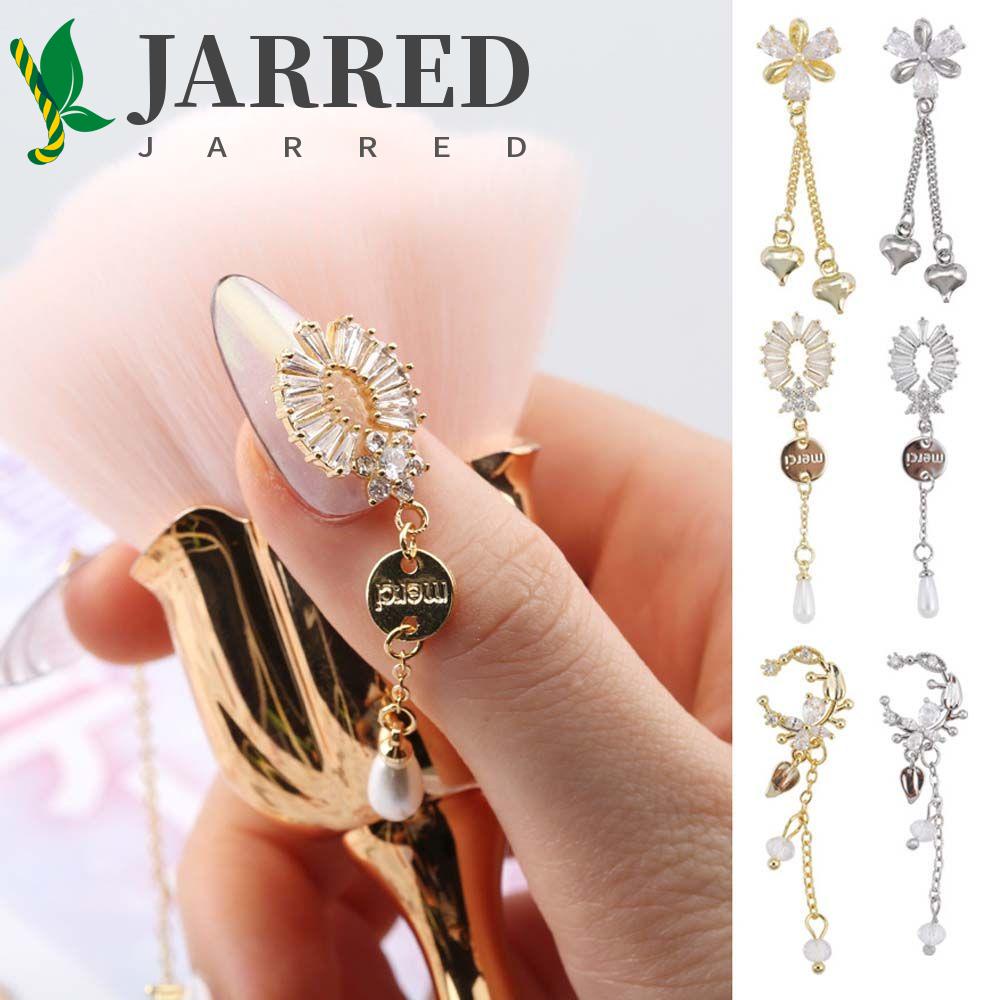 JARRED Phụ Kiện Tua Rua Kim Loại 3D Đính Móng Nghệ Thuật