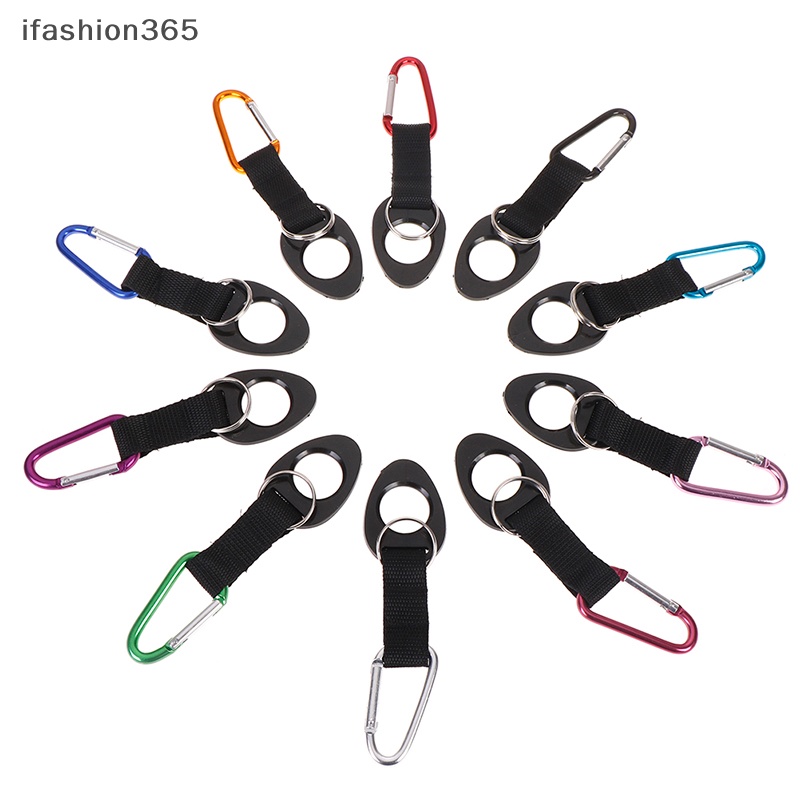 Móc Kẹp Giữ Bình Nước Bằng Silicon Và Nhôm Tiện Dụng Mang Theo Du Lịch / Leo Núi ifashion365