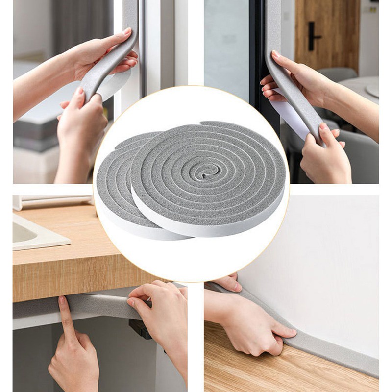 Cuộn Băng Keo Xốp Dán Viền Cửa Cách Âm Chống Bụi Chống Gió Tiện Dụng