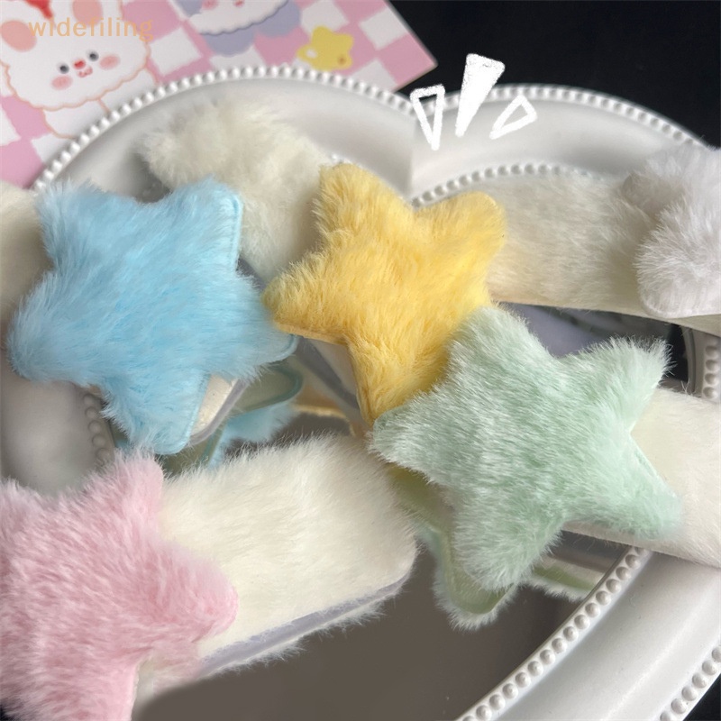 1 Kẹp Tóc Hình Ngôi Sao Phối Lông Dễ Thương Y2k