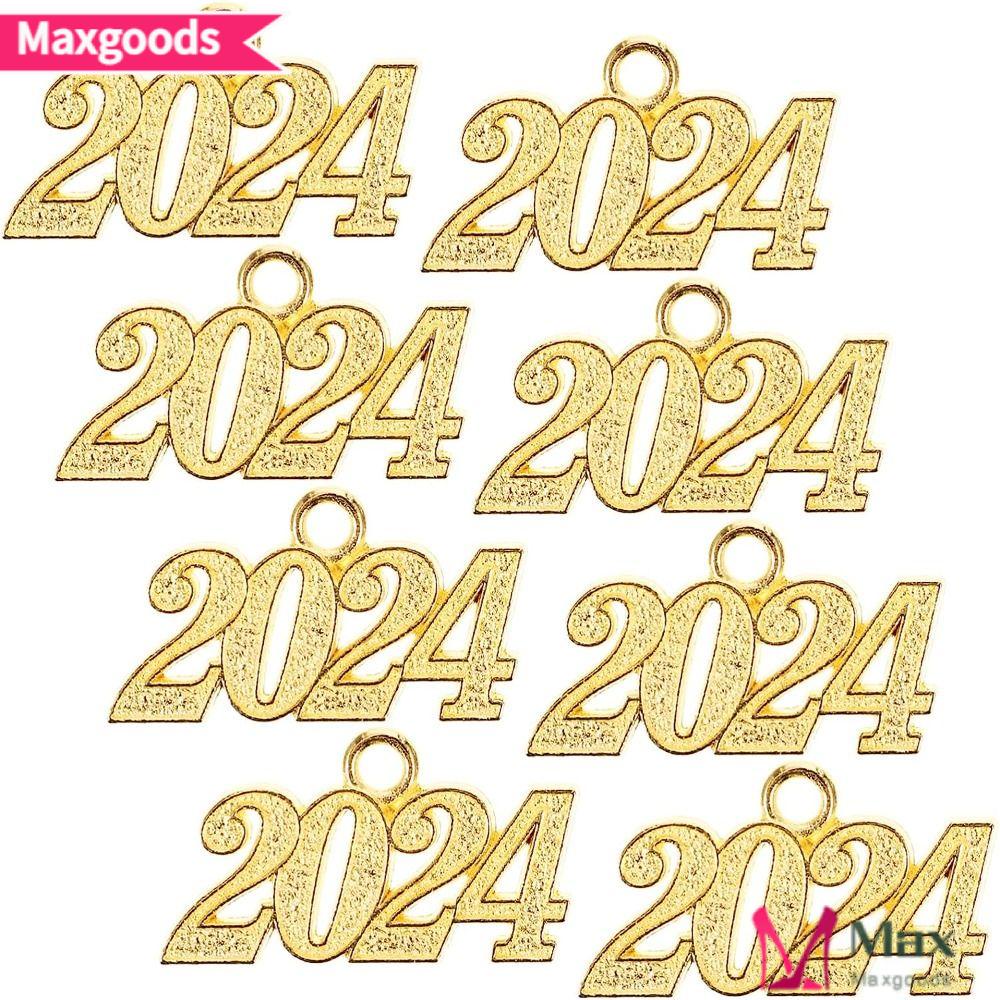 MAXG Bộ 50 Mặt Dây Chuyền Khắc Chữ Chúc Mừng Năm Mới 2024