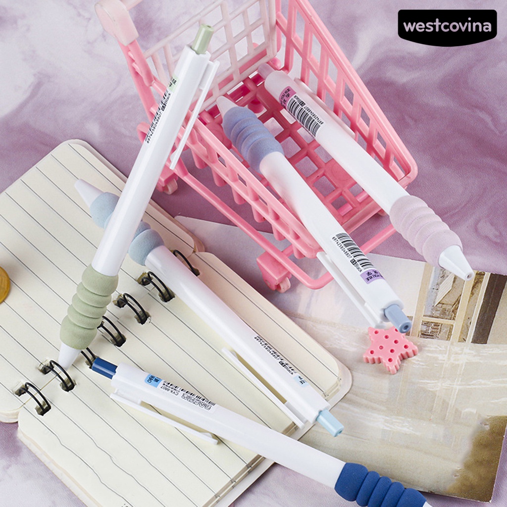 [WSTN]✎Set 5 Bút Mực Gel Nhanh Khô Mềm Mại Trọng Lượng Nhẹ