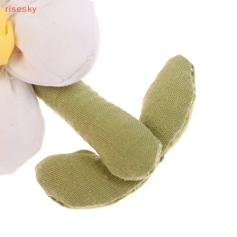 Kẹp Tóc Hình Hoa Năm Cánh Bằng Vải Cotton Phối Lông Dễ Thương