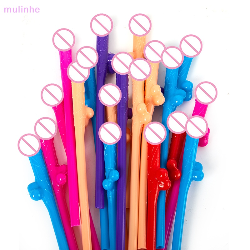 Set 10 Ống Hút Màu Nude Gợi Cảm Cho Tiệc Độc Thân vn