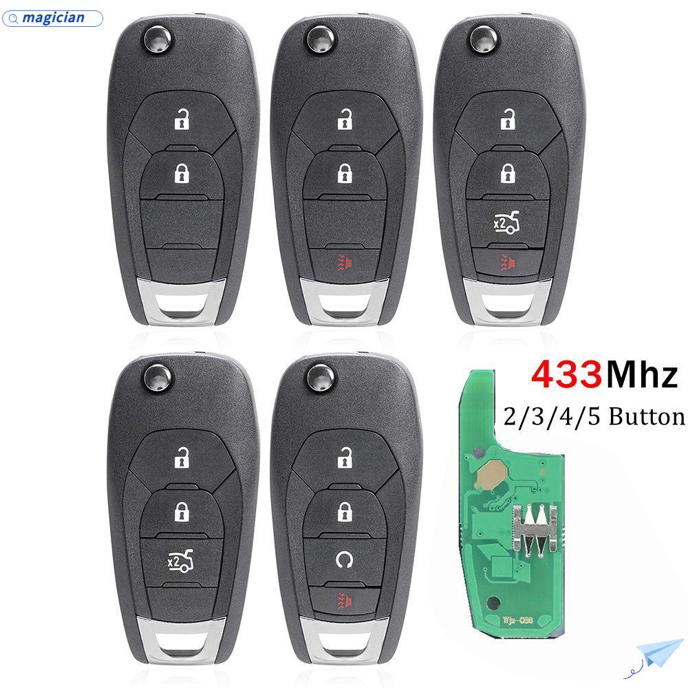 MAG Chìa Khóa Điều Khiển Xe Hơi 4 Nút 433MHz Cho Chevrolet Cruze Trailblazer Tracker Onix RS Onix