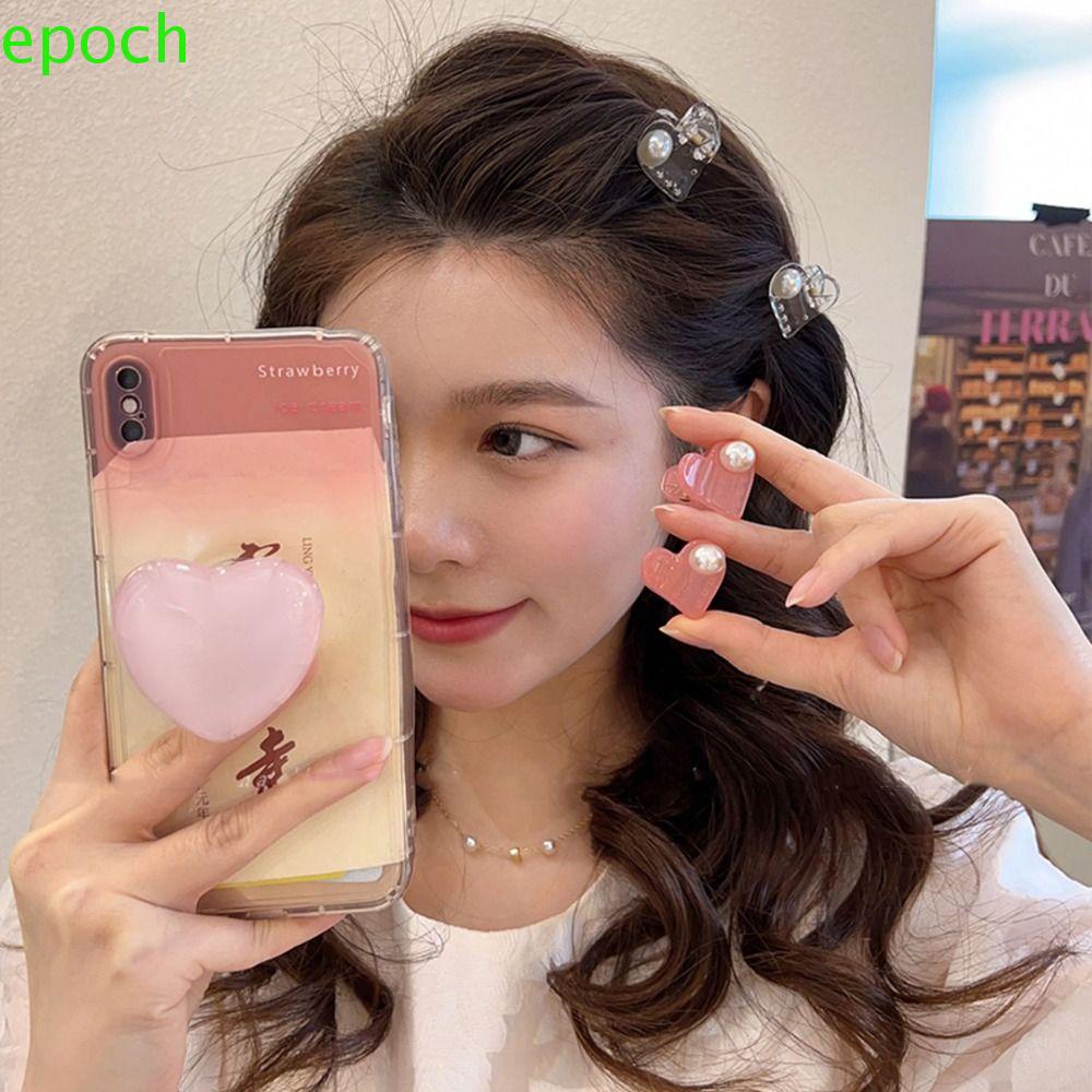 EPOCH Kẹp Càng Cua Nhựa Hình Trái Tim Thời Trang Hàn Quốc Cho Nữ