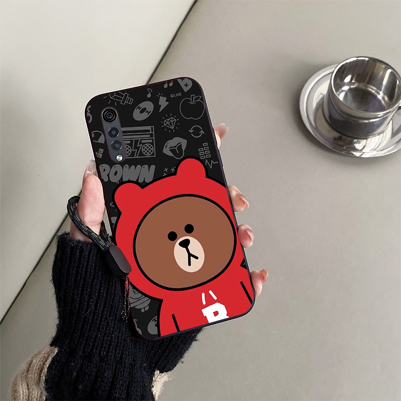 Ốp Điện Thoại Chống Sốc Hình Gấu Nâu Cho lg velvet 5g