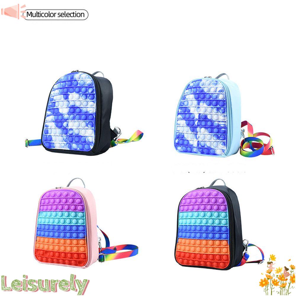 LEILY Ba Lô Trẻ Em Silicone Cầu Vồng Giảm Căng Thẳng