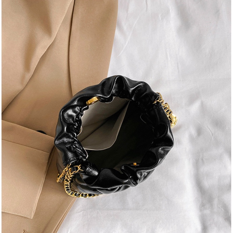 Túi Xách bucket Dây Xích Họa Tiết Kim Cương Cao Cấp Thời Trang niche