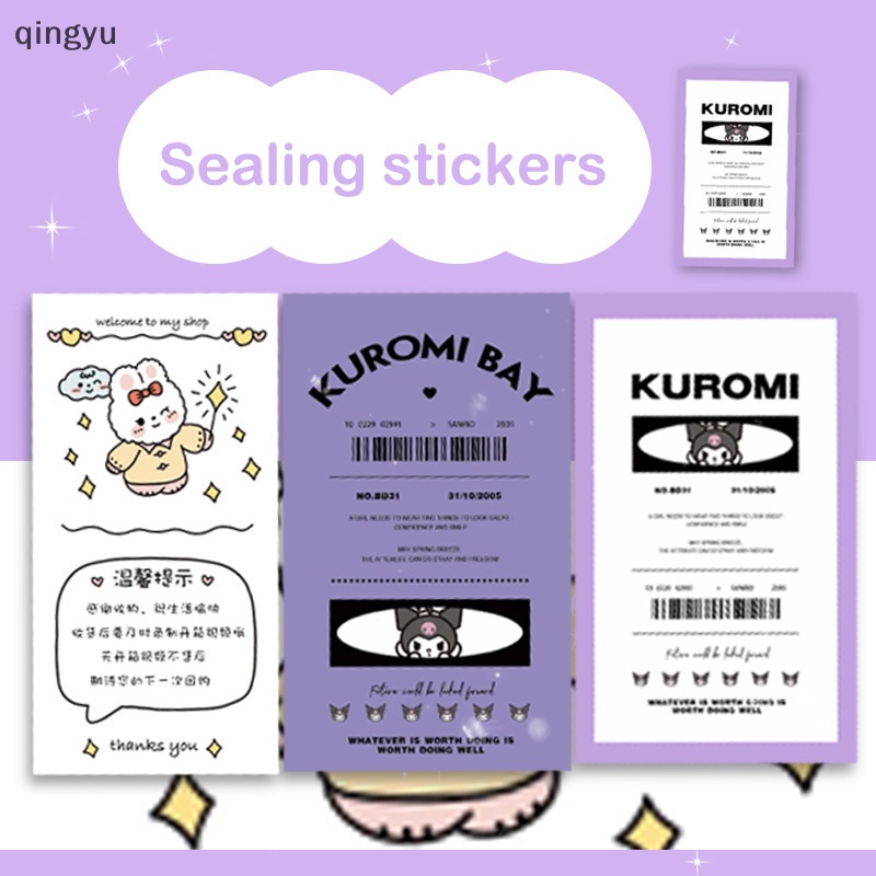 Set 100 Tờ Nhãn Dán Ghi Chú Họa Tiết Kuromi Dễ Thương Dành Cho Bé Gái