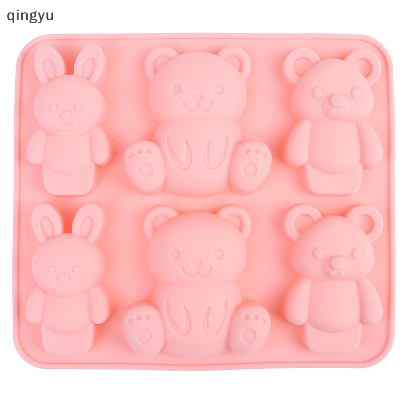 Khuôn Silicon Làm Bánh Kẹo Hình Gấu Hoạt Hình Dễ Thương