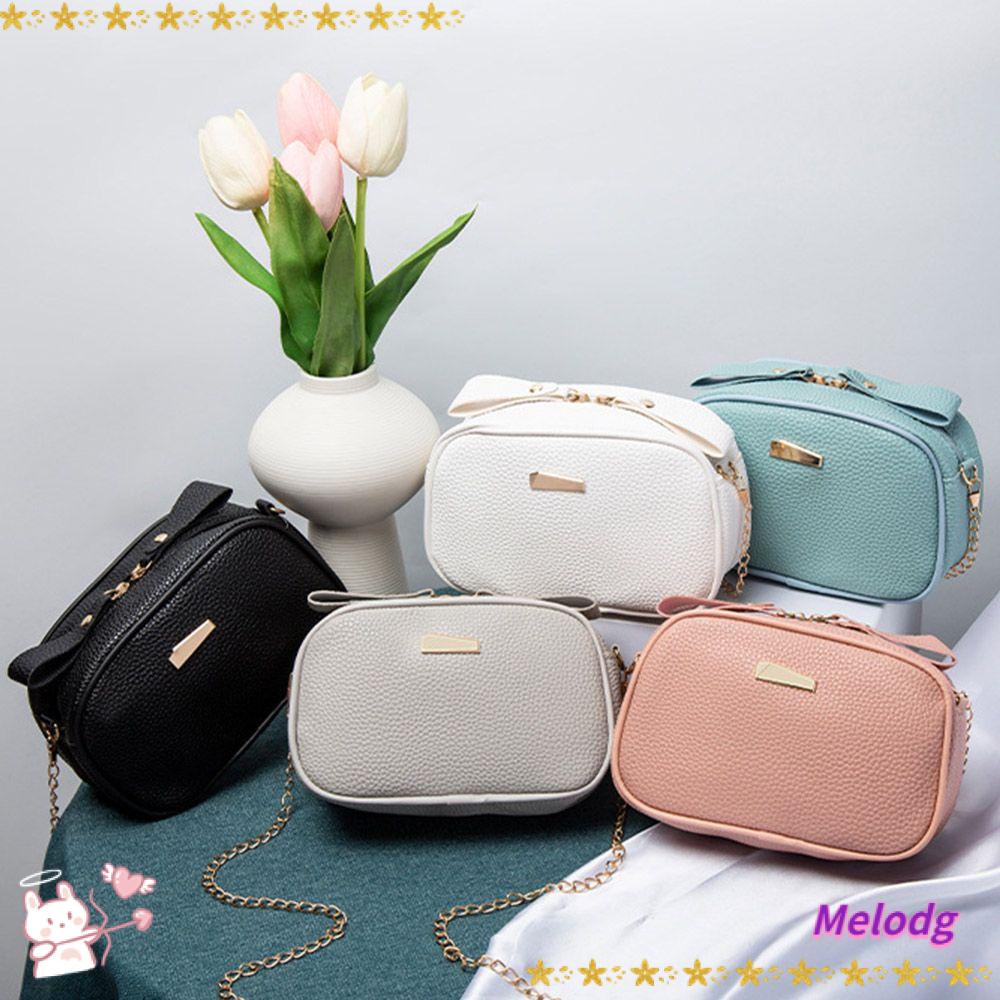 MELODG Túi Xách Da PU Mềm Họa Tiết Vỏ Quả Vải Thời Trang Cho Nữ