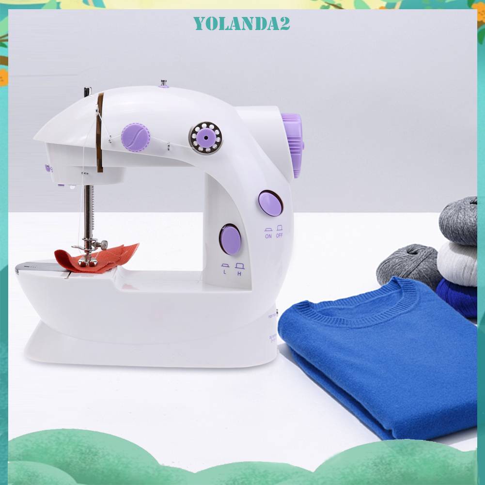 Máy May Điện Đa Năng Có Bàn Đạp Chân Gắn Đèn LED Mini