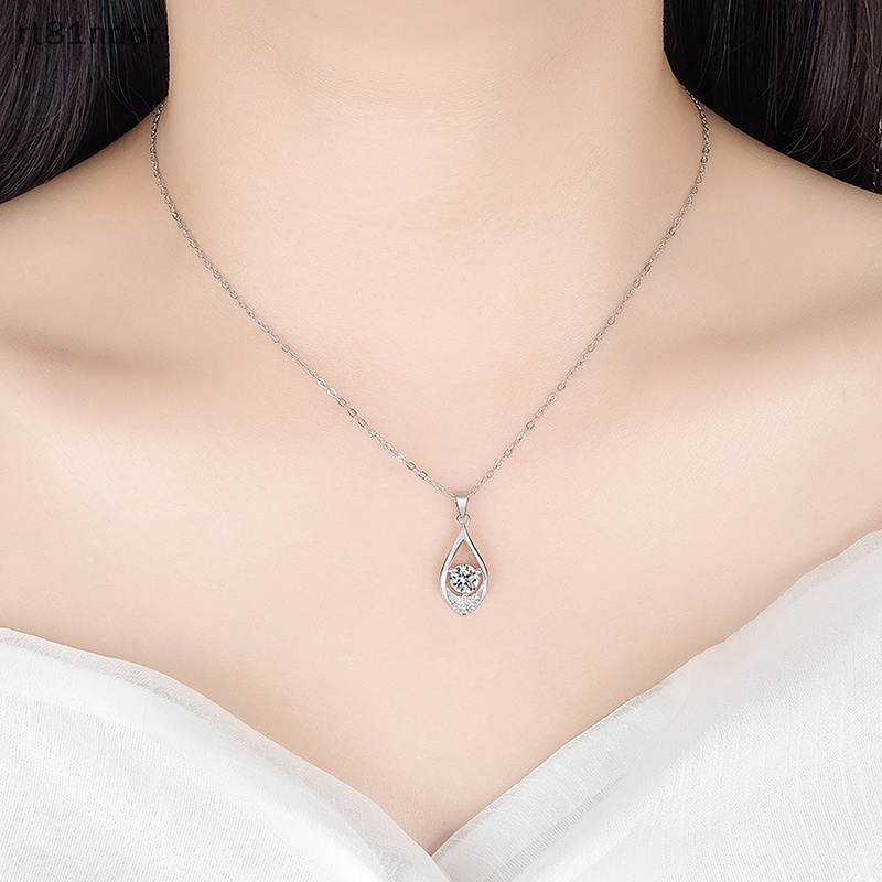 Rt Mặt Dây Chuyền Zircon Hình Giọt Nước Sáng Tạo Chất Lượng Cao Thời Trang Nữ n