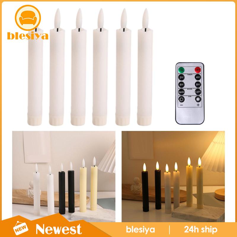 Bộ 6 Nến Đèn LED 3D Không Lửa Kèm Điều Khiển Từ Xa Trang Trí Bàn Tiệc Cưới / Valentine