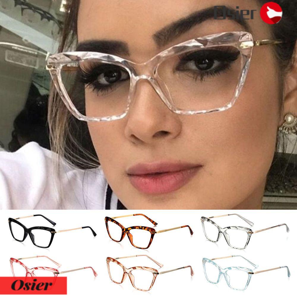 OSIER1 Mắt Kính Gọng Vuông Trong Suốt Phong Cách Vintage
