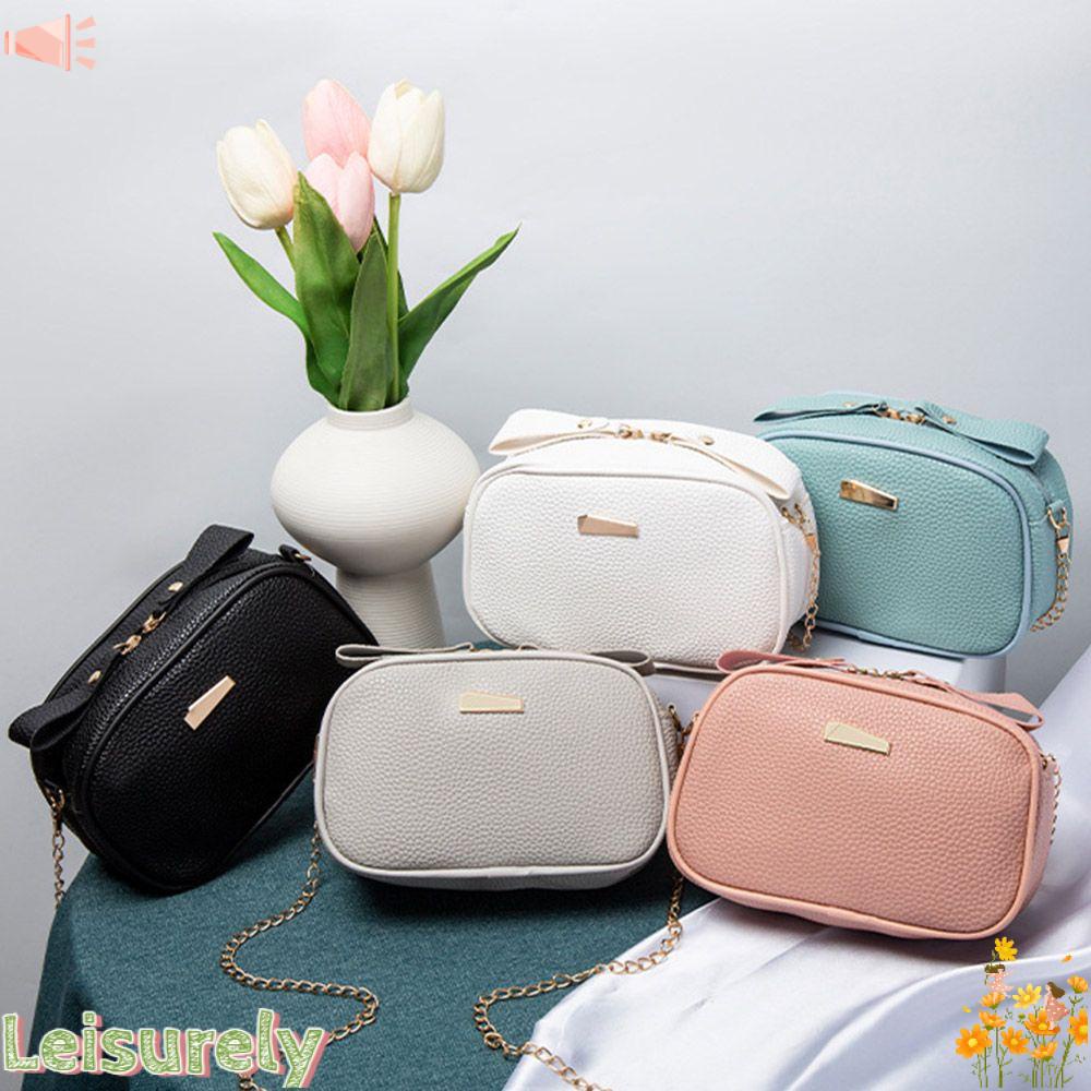 LEILY Túi Xách Dây Đeo Xích Họa Tiết Quả Vải