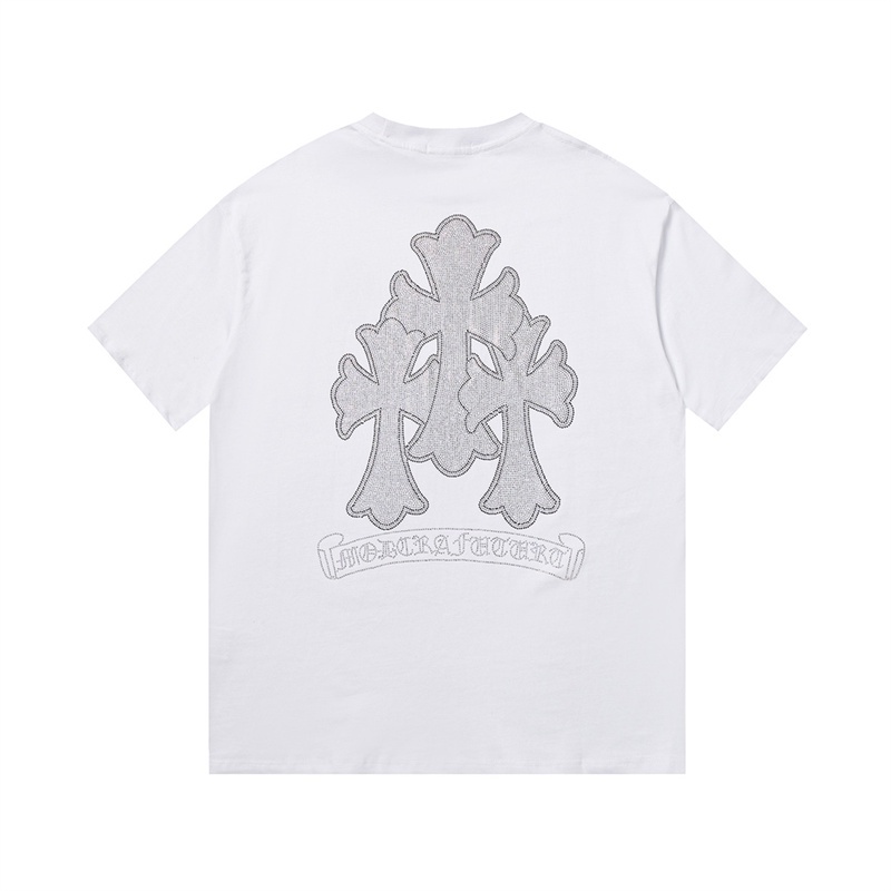 Chr-come88-áo Thun Tay Ngắn In Họa Tiết Kim Cương Công Nghiệp Nặng Màu Phản Quang Suq3Ts