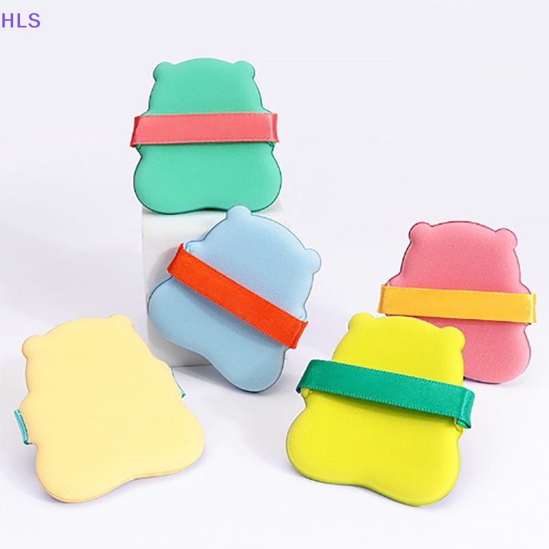 Bông Mút Trang Điểm Bằng Cotton Mềm Mại Hai Mặt Hình Gấu Màu Kẹo