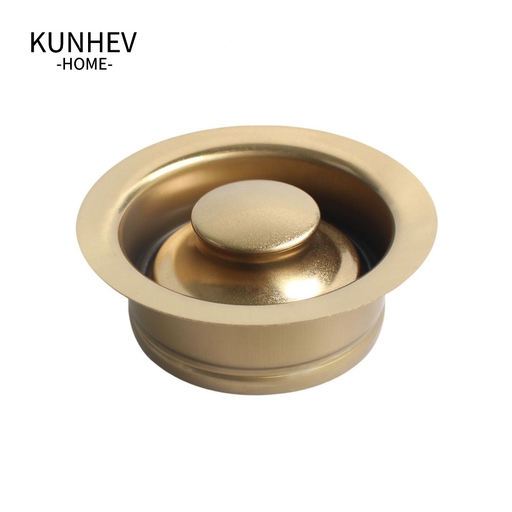 KUNHEV Nắp Cống Thoát Nước Bồn Rửa Chén Màu Vàng Kim Bằng Thép Không Gỉ 3-1 / 2 Inch Tiện Dụng Cho Nhà Bếp