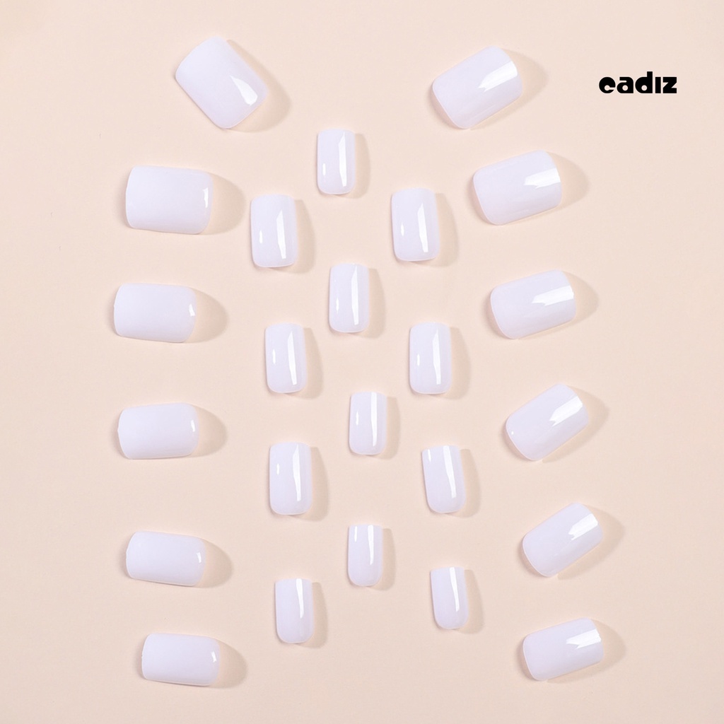 1 Set Móng Tay Giả Màu Trơn Ngăn Vỡ Có Thể Tháo Rời Và Tái Sử Dụng