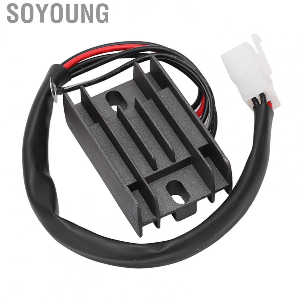 Soyoung Motorcycle Rectifier Current Conversion Multifunction Metal Stable Voltage Regulator Reliable Durable for