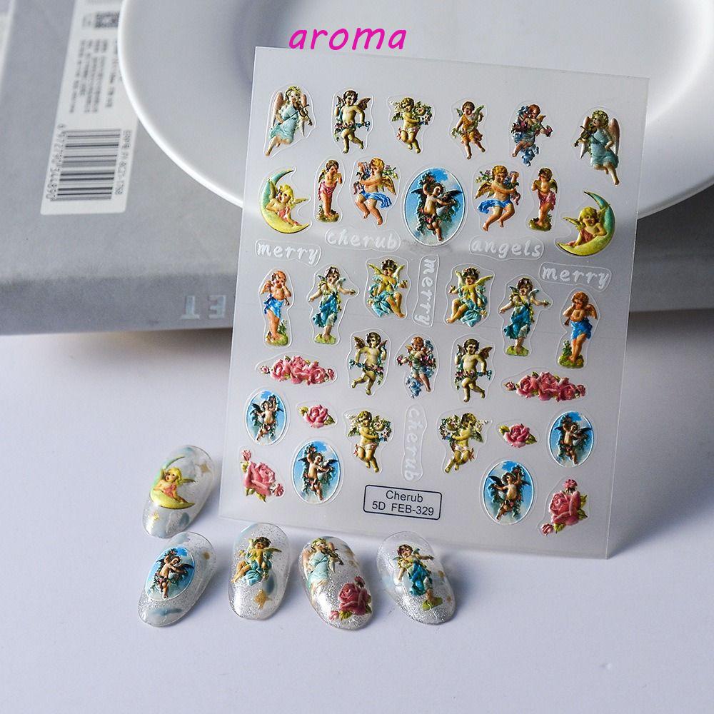 AROMA Miếng Dán Trang Trí Móng Tay Họa Tiết Hoạt Hình One Piece Độc Đáo