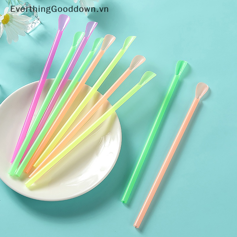 Everthinggooddown Set 100 Ống Hút Nhựa Nhiều Màu Sắc Cho Tiệc Sinh Nhật vn