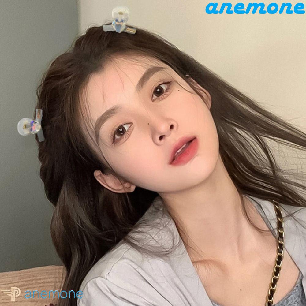 Kẹp Tóc Móng Vuốt Đính Đá Zircon Trái Tim Chống Trượt Bằng Acrylic Sáng Bóng Thích Hợp Làm Quà Tặ