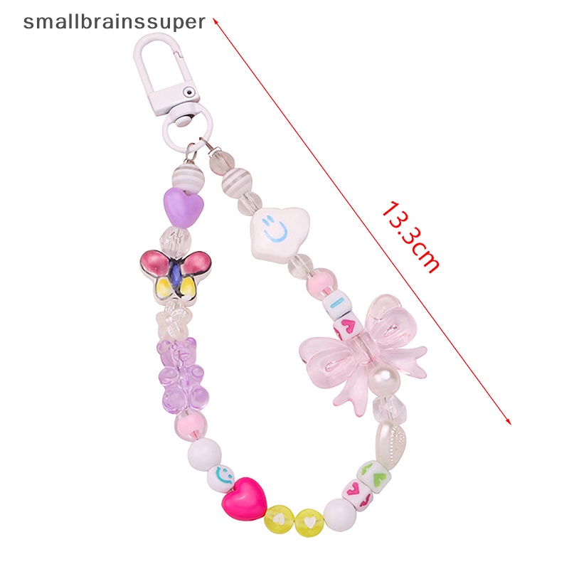 Dây Xỏ Hạt Trong Suốt Hình Bướm Mặt Cười Nhiều Màu Dùng Trang Trí Ba Lô / Móc Khóa Xe Hơi SBS