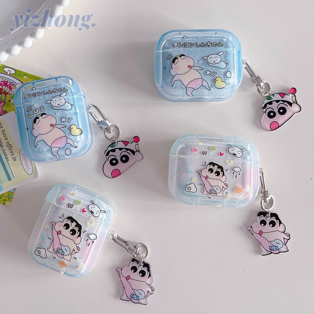 Vỏ Bảo Vệ Hộp Sạc Tai Nghe Airpods Pro 2 3 1 Bằng TPU Mềm Chống Sốc Chống Thất Lạc Hình Cậu Bé Bút Chì