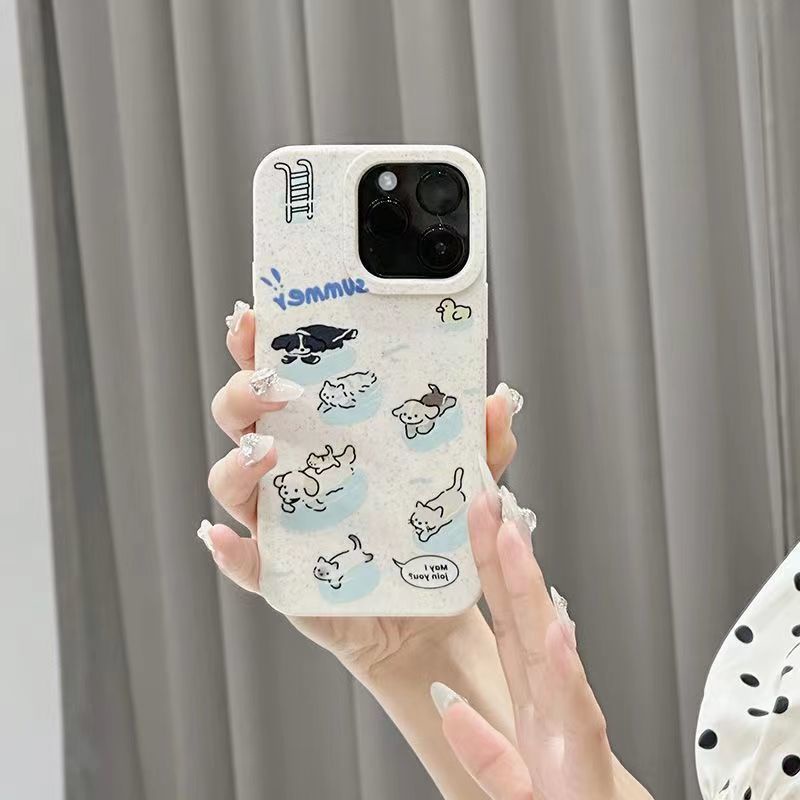 Ốp Điện Thoại Mềm Hình Cún Hoạt Hình Cho Iphone 11 13 14Promax 12